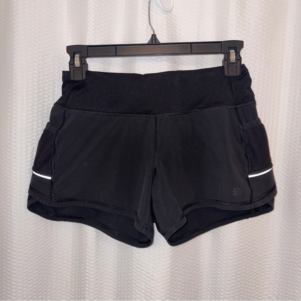 Athleta black 2 in 1 Ready Set Go shorts